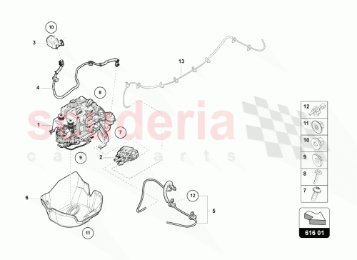 Part Diagram for Lamborghini 4M0616013A