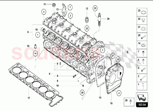 Part Diagram for Lamborghini 07M109291E