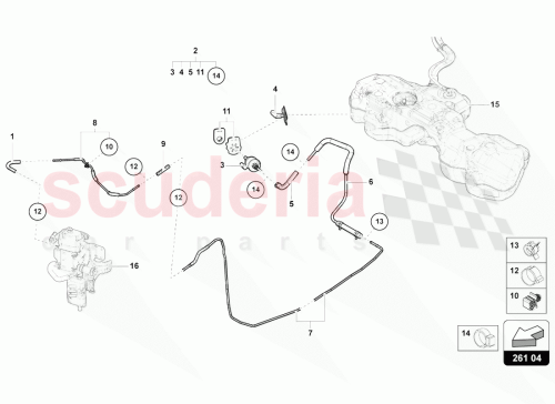 Part Diagram for Lamborghini 4M0261491S