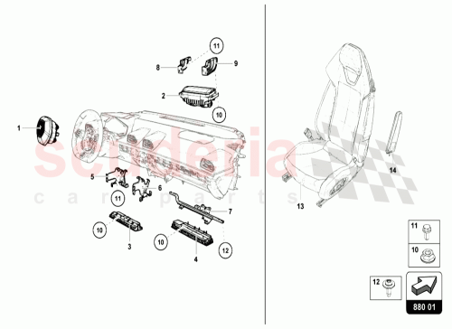 Part Diagram for Lamborghini 4G8880841A