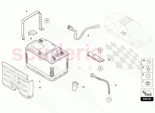 Part Diagram for Lamborghini 4M0802419E