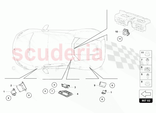 Part Diagram for Lamborghini 4H0907273E