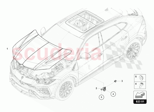 Part Diagram for Lamborghini 4ML823029
