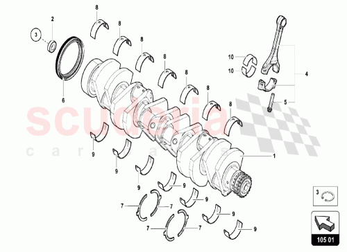 Part Diagram for Lamborghini 07M105701G