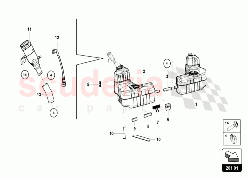 Part Diagram for Lamborghini 4T8201609A