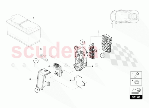 Part Diagram for Lamborghini 4S0937548D