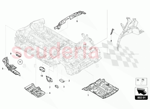 Part Diagram for Lamborghini 4M0802245B
