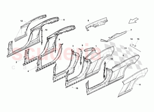 Part Diagram for Lamborghini 407809603A