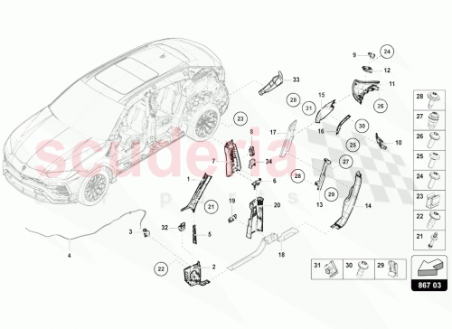 Part Diagram for Lamborghini 4ML857186AW72