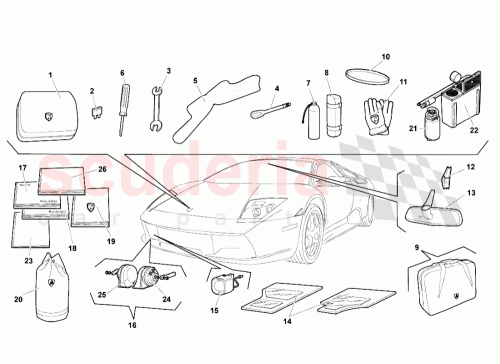 Part Diagram for Lamborghini 418012003BC