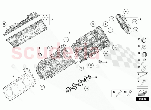 Part Diagram for Lamborghini 06M109285F
