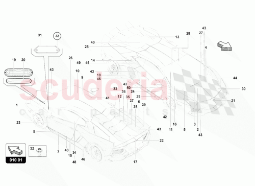 Part Diagram for Lamborghini 4T0010556
