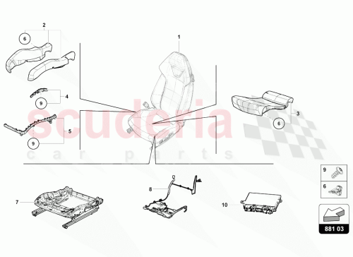 Part Diagram for Lamborghini 9P1881106E
