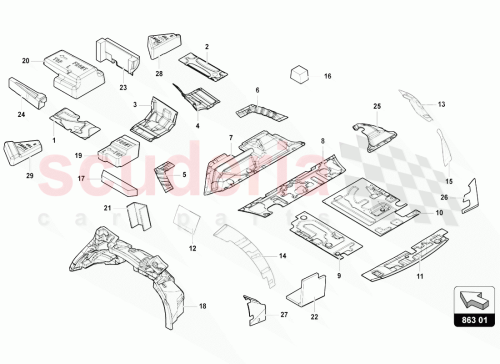 Part Diagram for Lamborghini 4M8863433