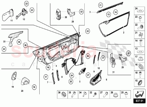 Part Diagram for Lamborghini 8L3837199B