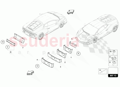 Part Diagram for Lamborghini 4T0807287M