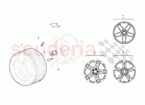 Part Diagram for Lamborghini 410601313F