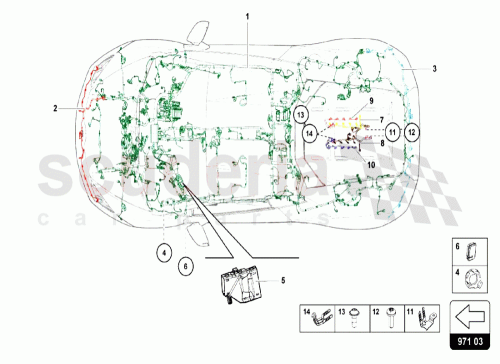 Part Diagram for Lamborghini 4T0971095G