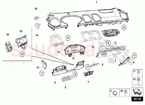 Part Diagram for Lamborghini 4T0857110A