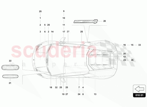 Part Diagram for Lamborghini 4T7010525D