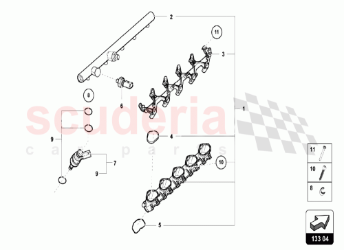 Part Diagram for Lamborghini 07L133036B
