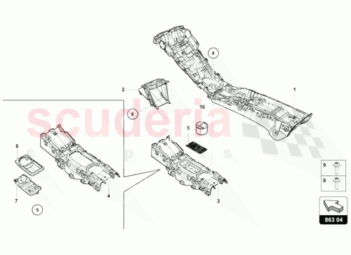 Part Diagram for Lamborghini 4T0864260J