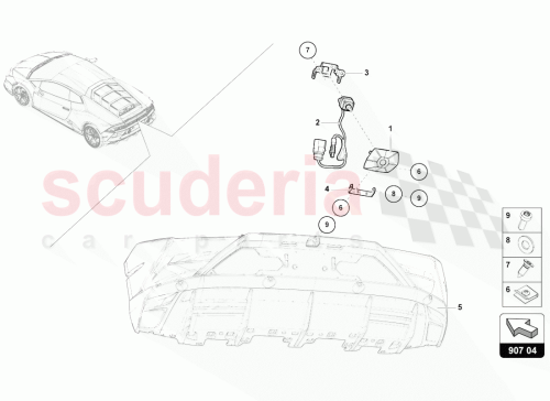 Part Diagram for Lamborghini 95B980551L