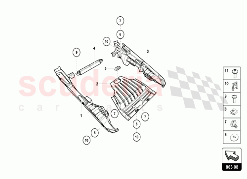 Part Diagram for Lamborghini 4T0863505A