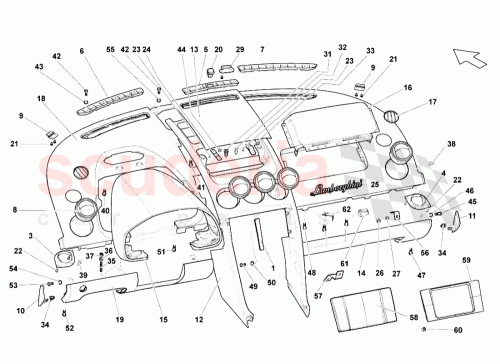 Part Diagram for Lamborghini 4E0962109B