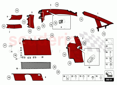 Part Diagram for Lamborghini 476867288B