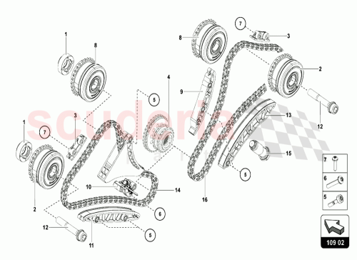 Part Diagram for Lamborghini 07M109423B
