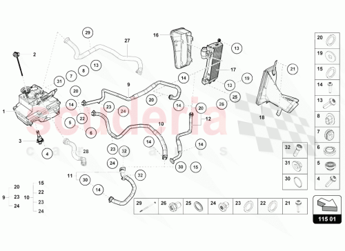 Part Diagram for Lamborghini 4S0117413F
