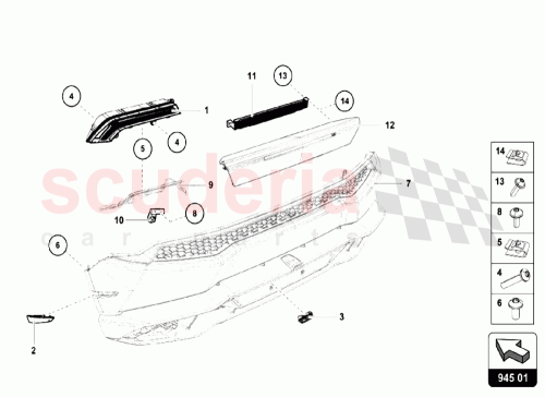Part Diagram for Lamborghini 4T0853251A