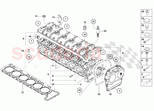 Part Diagram for Lamborghini 07M109291B