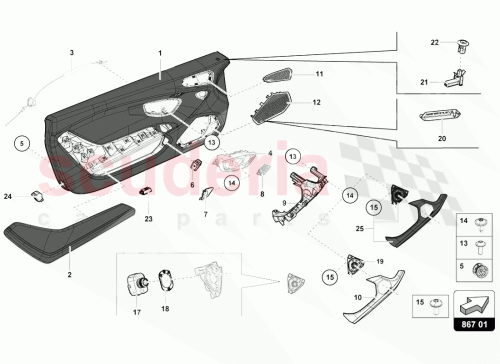 Part Diagram for Lamborghini 4T1867108AF