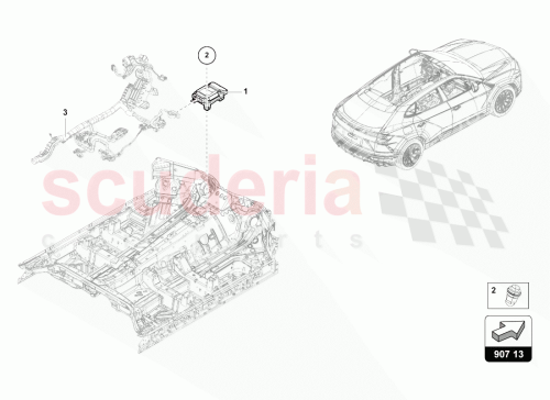Part Diagram for Lamborghini 4M8907777N