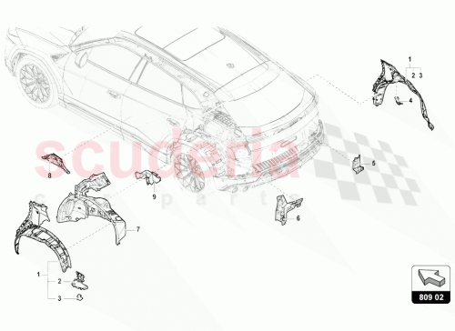 Part Diagram for Lamborghini 4ML809166A