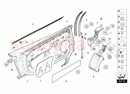 Part Diagram for Lamborghini 470831411E