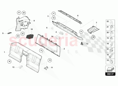 Part Diagram for Lamborghini 4T8868741A