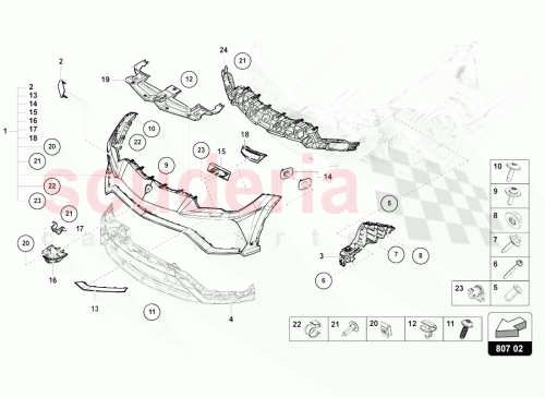 Part Diagram for Lamborghini 4ML807437CGRU