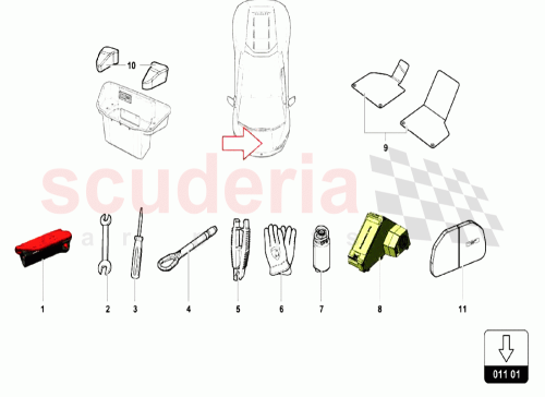 Part Diagram for Lamborghini 4S0713201B