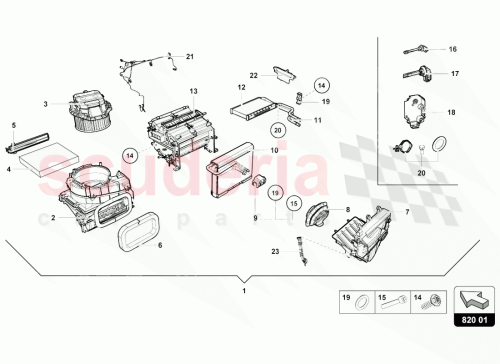Part Diagram for Lamborghini 4S0820102A