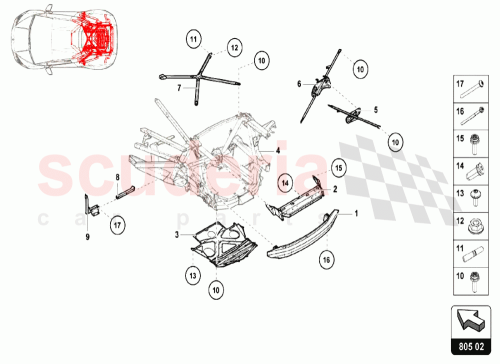 Part Diagram for Lamborghini 4T8813335B