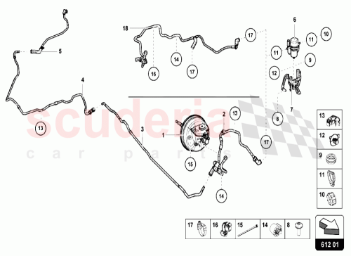 Part Diagram for Lamborghini 4S0614709C