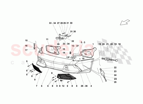 Part Diagram for Lamborghini 410807605A