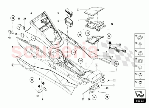 Part Diagram for Lamborghini 470863761B