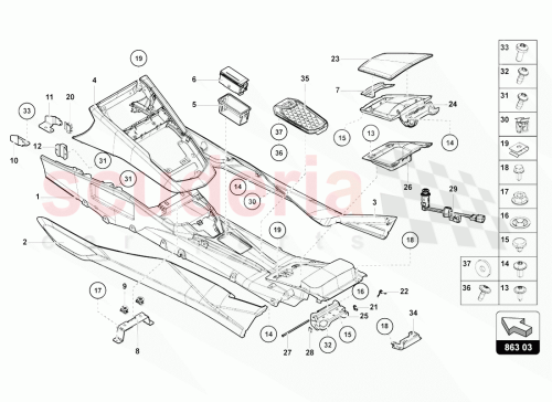 Part Diagram for Lamborghini 470863667S