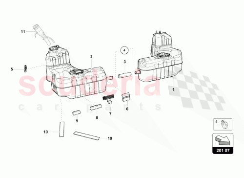 Part Diagram for Lamborghini 4S0201365L