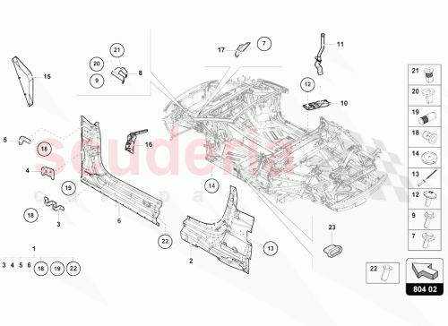 Part Diagram for Lamborghini 4S7803961B