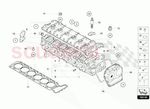Part Diagram for Lamborghini 07M103065M